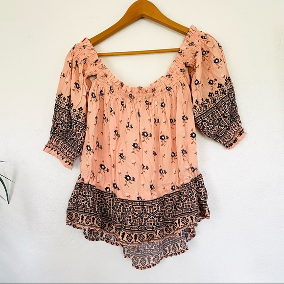 Spell & The Gypsy “Lionheart” Off Shoulder Top In Pink - Picture 6 of 9